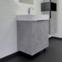 Тумба с раковиной Comforty Асти 60 см 00-00019190 напольная бетон светлый