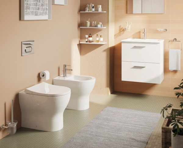 Комплект инсталляция и кнопка хром VitrA