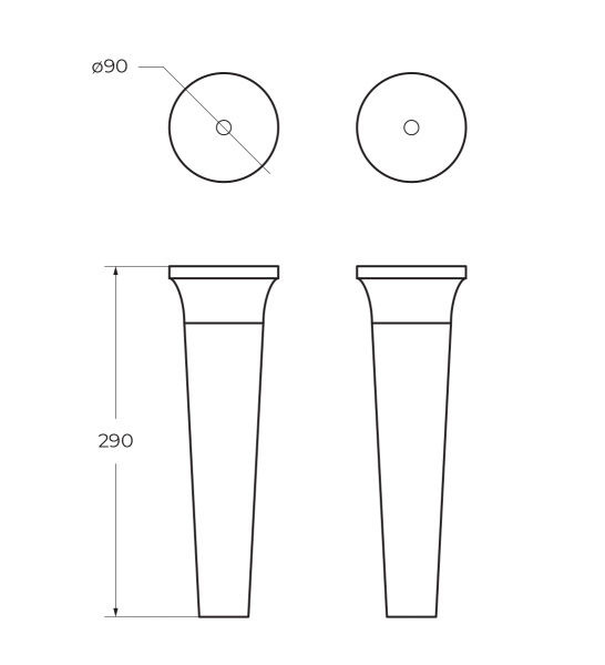 Ножки для мебели Cezares Idra bianco opaco