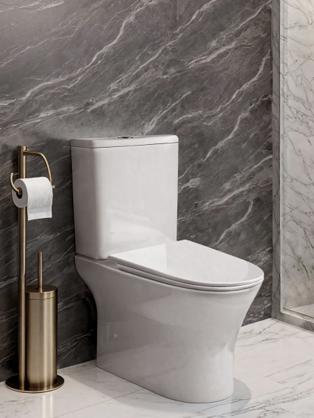 Унитаз-компакт Ceruttispa Bernina CT7193 безободковый с микролифтом