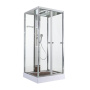 Душевая кабина с баней AvaCan 100x100 Z1910LED профиль хром
