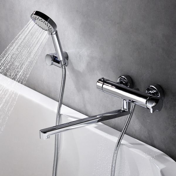 Смеситель для ванны с длинным изливом WasserKRAFT Berkel 4802L Смеситель для ванны с длинным изливом WasserKRAFT Berkel 4802L