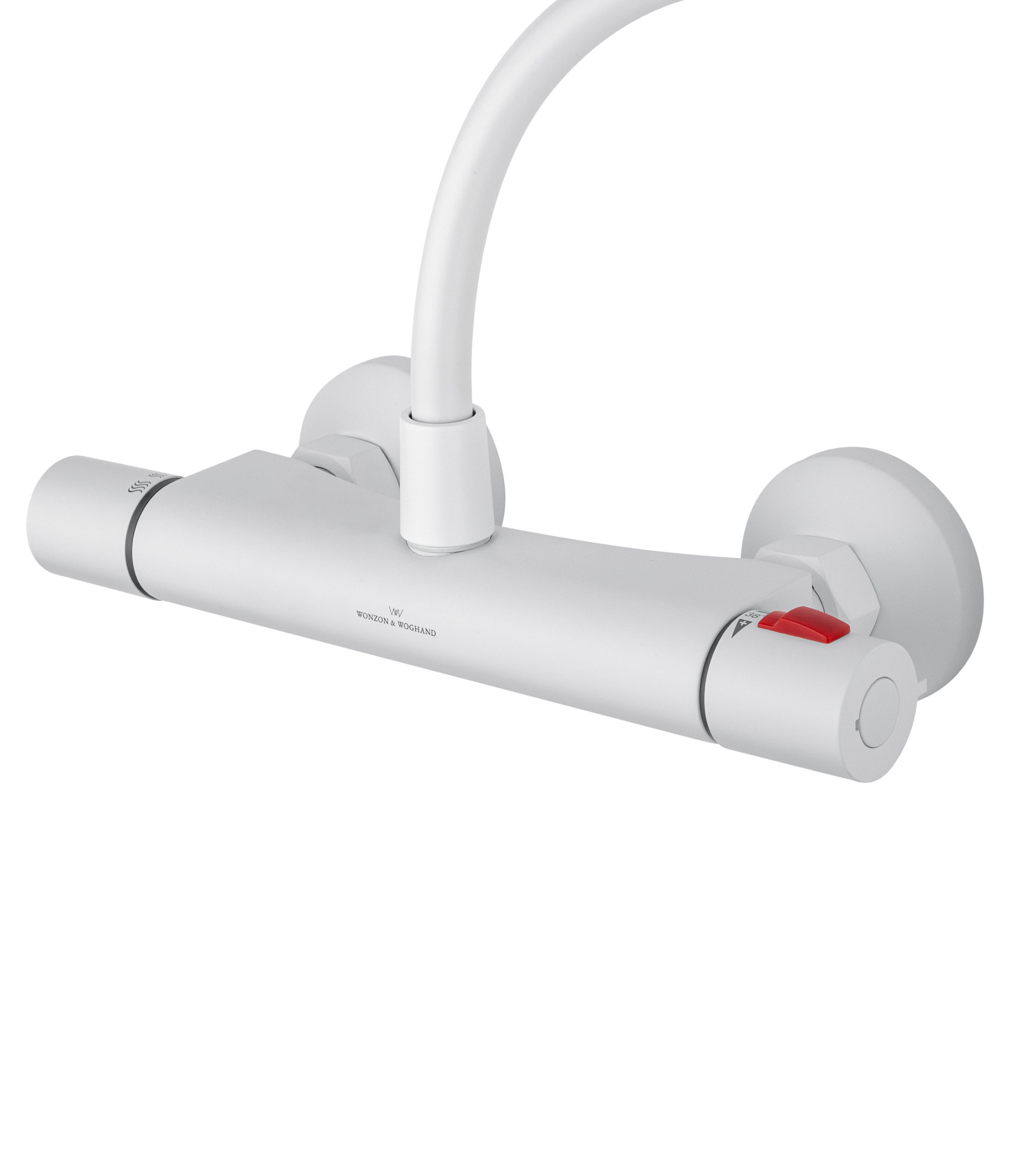 Смеситель для душа с термостатом и гарнитуром Wonzon & Woghand Inn 5 WW-B1005-A-MW белый матовый