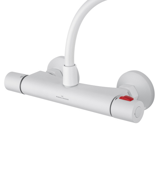 Смеситель для душа с термостатом и гарнитуром Wonzon & Woghand Inn 5 WW-B1005-A-MW белый матовый