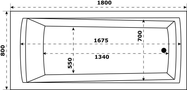 Ванна акриловая AZARIO Бали 180х80 БАВ0005 Ванна акриловая AZARIO Бали 180х80 БАВ0005