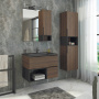 Тумба с раковиной Comforty Франкфурт 75 см 00-00000889 подвесная дуб шоколадно-коричневый