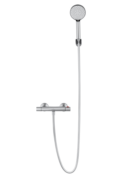 Смеситель для душа с термостатом и гарнитуром Wonzon & Woghand Inn 5 WW-B2005-A-CR хром глянцевый