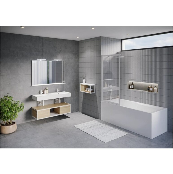 Шторки на ванну Riho Lucid 80x150 G005046121 профиль хром