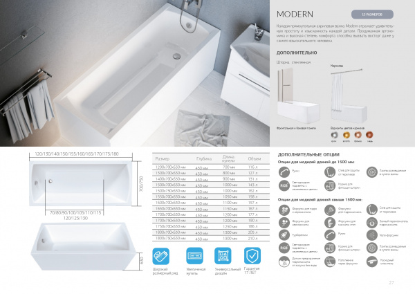 Ванна акриловая 155х70 Marka One MODERN Ванна акриловая 155х70 Marka One MODERN