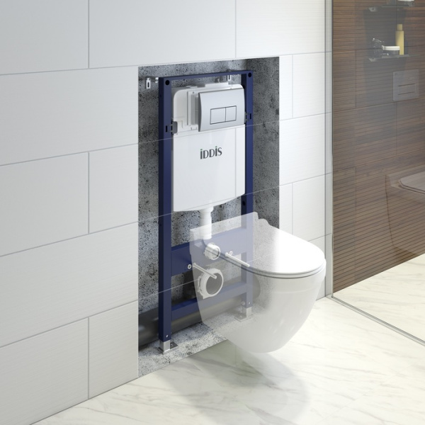 Комплект 2 в 1: инсталляция и клавиша смыва хром IDDIS Optima Home OPH00GCi32K