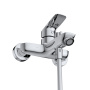 Смеситель для ванны с ручным душем, шлангом и держателем BelBagno Due DUE-VASM-CRM хром глянцевый