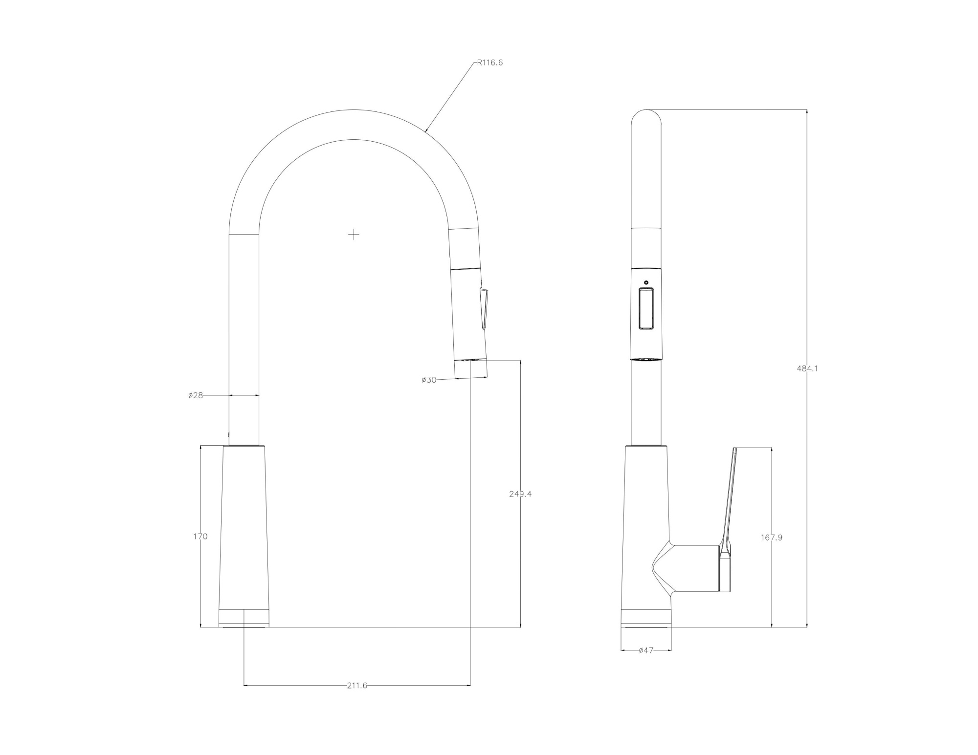Смеситель для кухонной мойки Wonzon & Woghand WW-A20782-BG золото брашированный