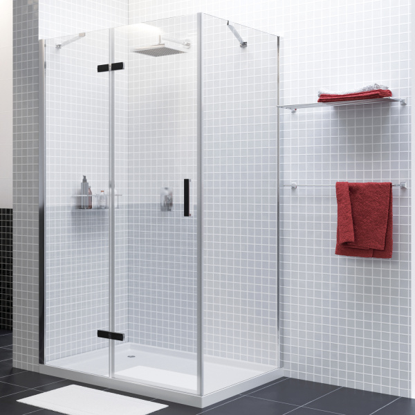 Душевой уголок WasserKRAFT Aller 120x200x80 10H06LBLACK MATT профиль черный с хромом