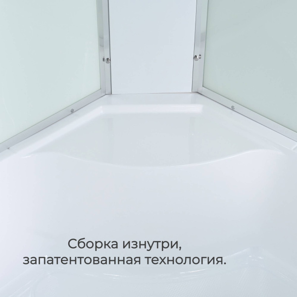 Душевая кабина с баней AvaCan 120x90 EM5912RLED профиль хром