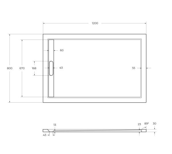 Поддон из искусственного мрамора 80x120 см Cezares  TRAY-AS-AH-120/80-30-W белый Поддон из искусственного мрамора 80x120 см Cezares  TRAY-AS-AH-120/80-30-W белый