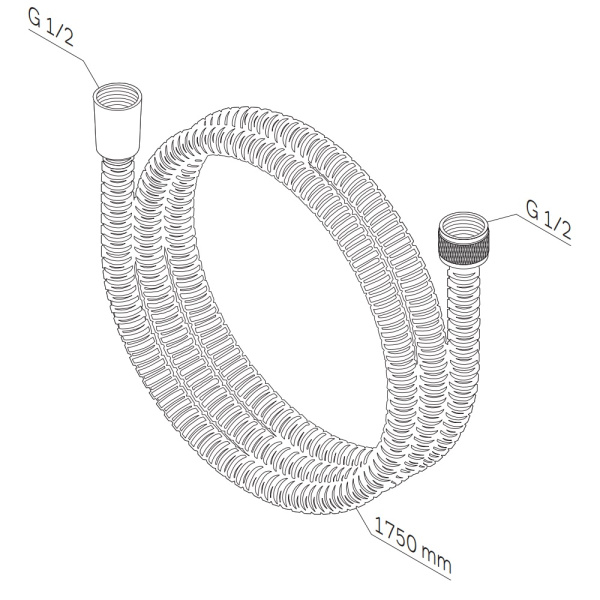 Душевой шланг AM.PM F0417C00 хром глянцевый