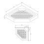 Поддон 5-corner с сифоном 90х90 Damixa DX35WT-405-090MT Поддон 5-corner с сифоном 90х90 Damixa DX35WT-405-090MT