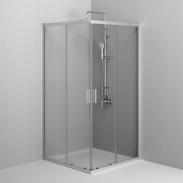 Душевой уголок AM.PM Gem 100x195x100 W90G-403-100100-MT профиль хром