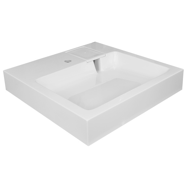 Раковина прямоугольная литьевой мрамор 60x60 Azario Slim CS00086608
