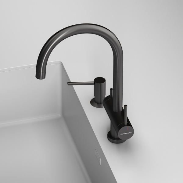 Смеситель для кухонной мойки Abelsberg Aera AWF70029GM космическая сталь брашированный