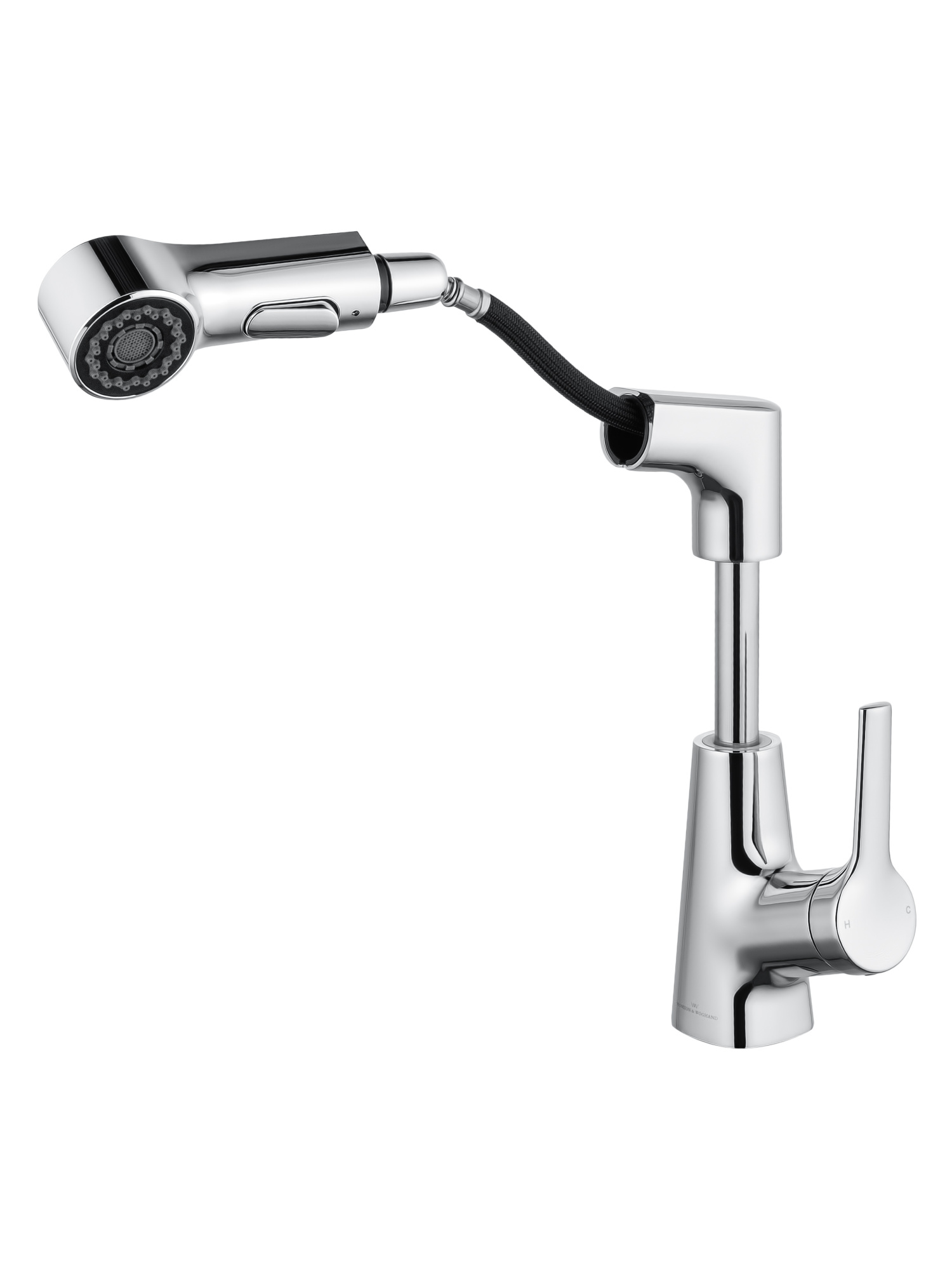 Смеситель для раковины с гигиеническим душем Wonzon & Woghand WW-121B108-CR хром глянцевый