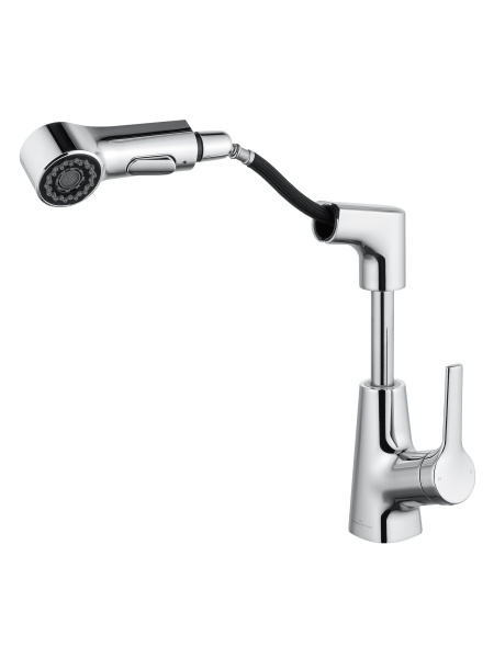 Смеситель для раковины с гигиеническим душем Wonzon & Woghand WW-121B108-CR хром глянцевый