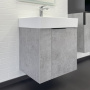 Тумба с раковиной Comforty Асти 60 см 00-00019191 подвесная бетон светлый