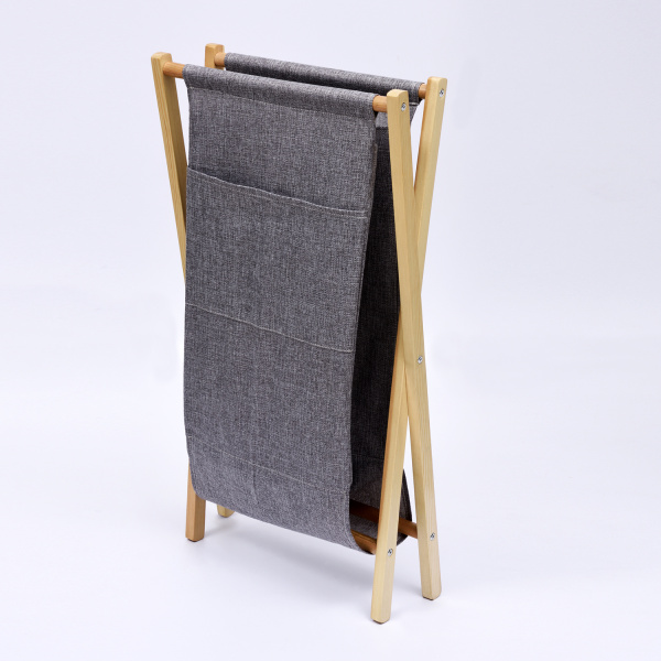 Корзина для белья WasserKRAFT Nau WB-772-L серая