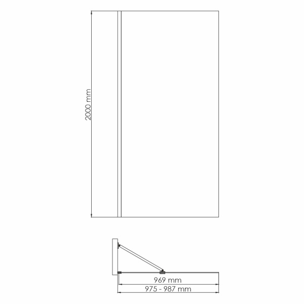 Душевая перегородка 100x200 WasserKRAFT Aisch 55W44 Душевая перегородка 100x200 WasserKRAFT Aisch 55W44