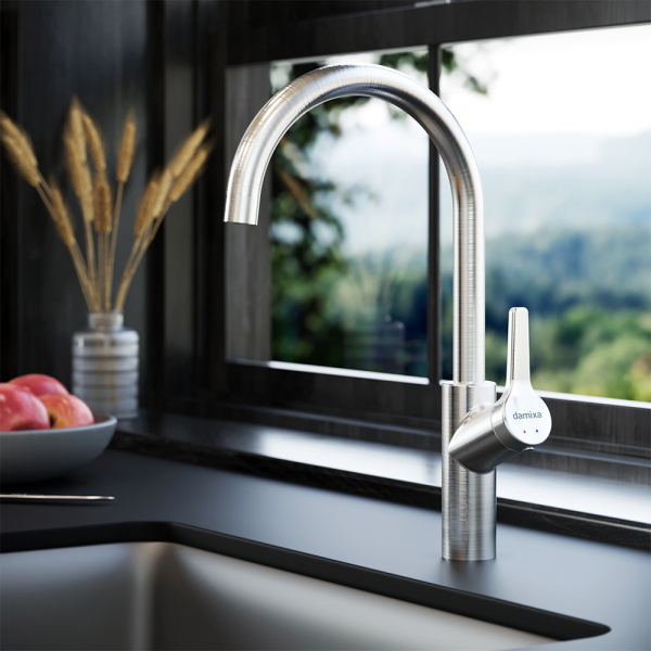 Смеситель для кухонной мойки Damixa Eclipse 310720400 никель матовый