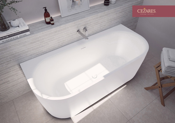 Ванна акриловая Cezares Metauro 180x80 METAURO-INT-Wall-180-80-60