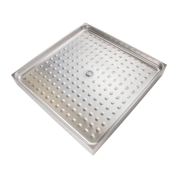 Поддон для душа антивандальный из нержавеющей стали OCEANUS 80x80 5-002.1.