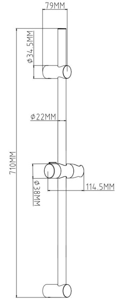 Душевая штанга Esko SR705 хром глянцевый