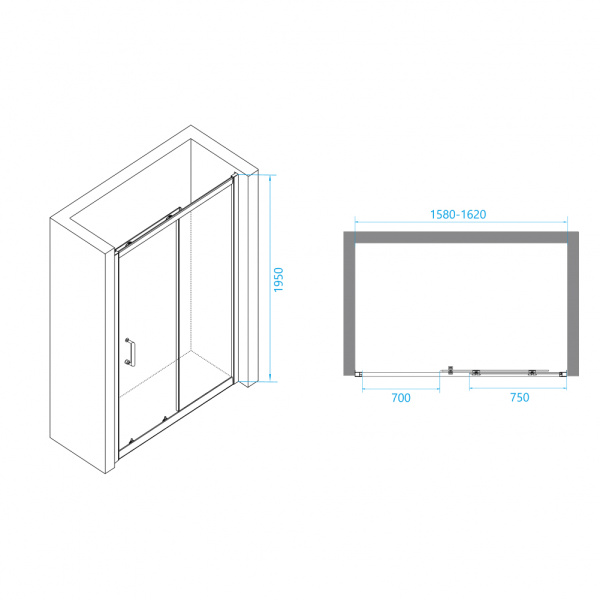 Душевая дверь RGW PA-14B 160x195 41081416-14 Душевая дверь RGW PA-14B 160x195 41081416-14