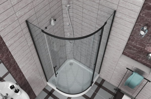 Душевой уголок 90x90x195 Bravat Blackline BS090.1110A Душевой уголок 90x90x195 Bravat Blackline BS090.1110A