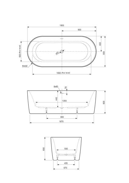 Акриловая ванна отдельностоящая 180x80 см Cezares METAURO Metauro-int-central-180-80-60-b-w-matt черный матовый Акриловая ванна отдельностоящая 180x80 см Cezares METAURO Metauro-int-central-180-80-60-b-w-matt черный матовый