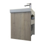 Тумба с раковиной Comforty Вена 55 см 00-00008928 подвесная дуб дымчатый