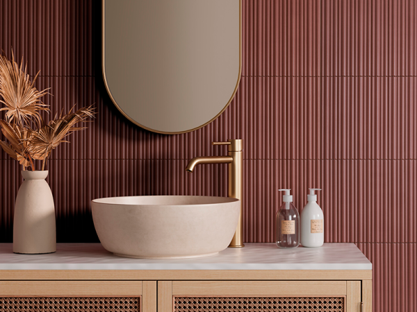 Плитка керамическая Harmony Rainbow 25x5 см 41740 бордовый