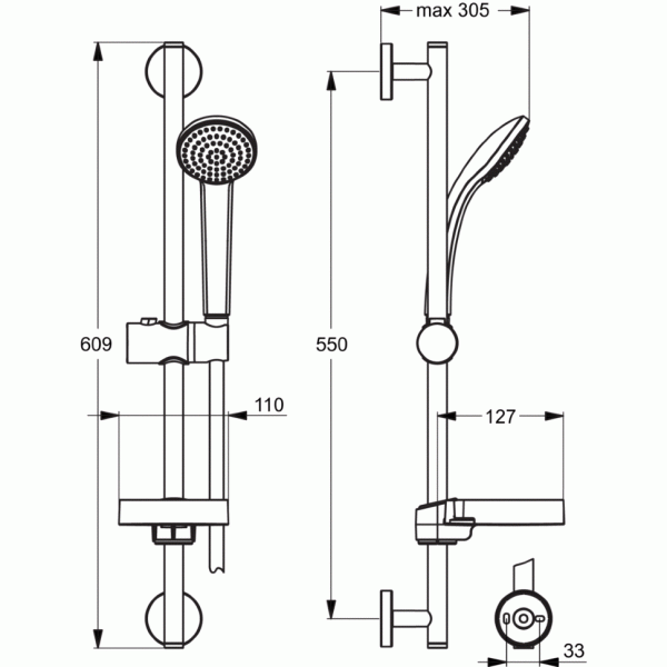 Душевой гарнитур Ideal Standard IDEALRAIN SOFT B9501AA Душевой гарнитур Ideal Standard IDEALRAIN SOFT B9501AA