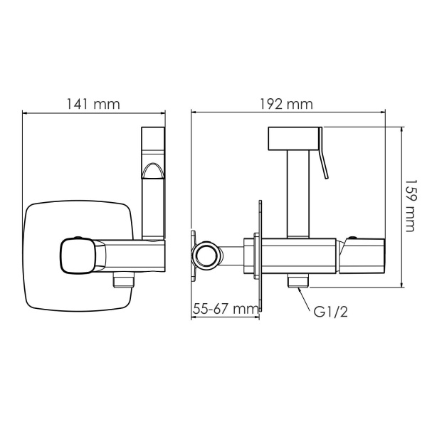 Смеситель для душа WasserKRAFT Nuthe 9138 Смеситель для душа WasserKRAFT Nuthe 9138