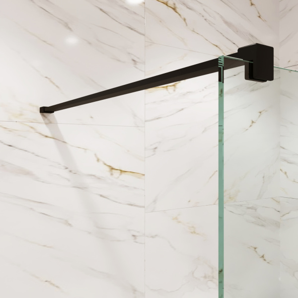 Душевая перегородка ADS Sancors Walk In 110x195 602IN.110BL.TR.08 профиль черный матовый