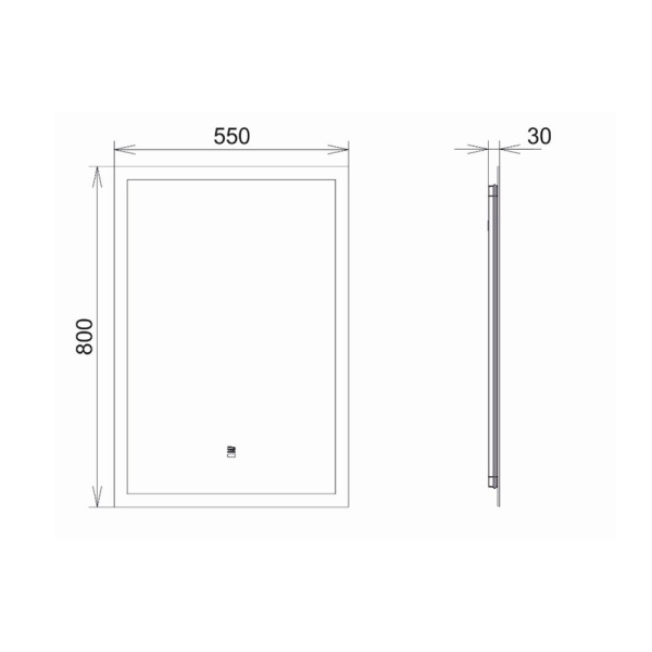 Зеркало Comforty Эдельвейс 55 см 00-00014239 с подсветкой