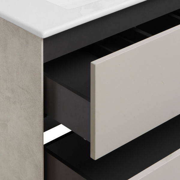 Тумба под раковину Aquaton Сохо 75 см 1A258101AJ9A0 подвесная серая