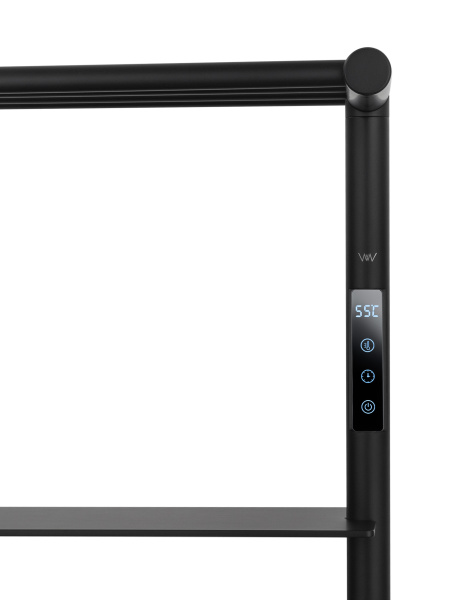 Полотенцесушитель электрический Wonzon & Woghand Düsseldorf WW-A208-MB подвесной черный матовый