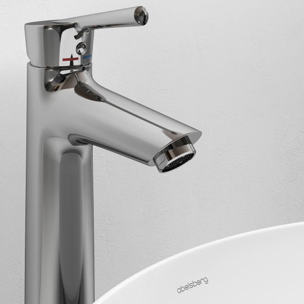 Смеситель для раковины Abelsberg Solida AMF20091CH хром глянцевый