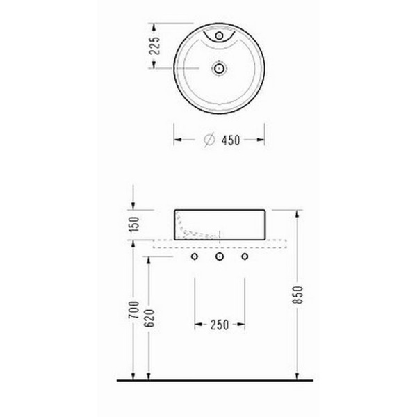 Раковина Serel Washbasin 2054 45 см Раковина Serel Washbasin 2054 45 см
