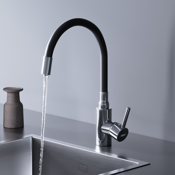 Смеситель для кухонной мойки Dorff Logic D3007622 черный матовый