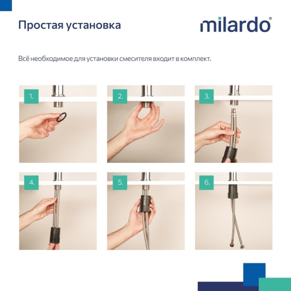 Смеситель для умывальника белый матовый MILARDO Rora RORWT01M01 Смеситель для умывальника белый матовый MILARDO Rora RORWT01M01