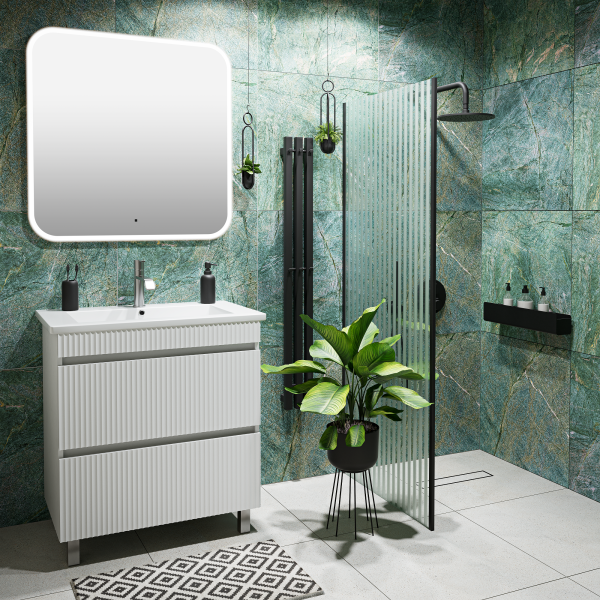 Тумба под раковину Runo Модена 70 см 00-00001453 напольная белая