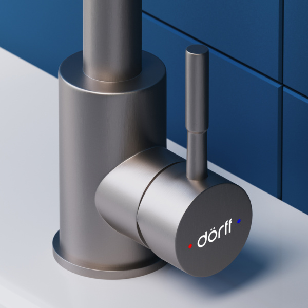 Смеситель для раковины Dorff Logic SS нержавеющая сталь матовый